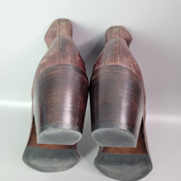 Womens Frye Jolene Inside Zip Short Brick Red Brown Boots Size 7.5 M Bootie - Picture 14 of 14